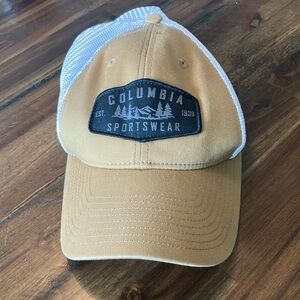 Columbia Sportswear Tan and White Mesh Cap